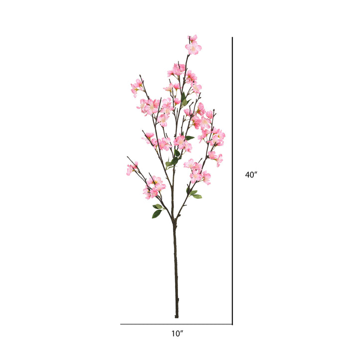 40" Silk Cherry Blossom Flower Stem -Pink (Pack of 6) - FD170502-3