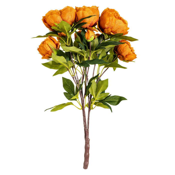 23" Peony Silk Flower Bush -Coffee (Pack of 4) - FD182376