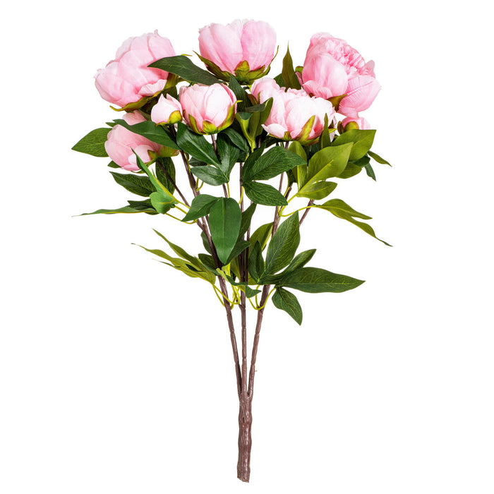 23" Peony Silk Flower Bush -Pink (Pack of 4) - FD182379