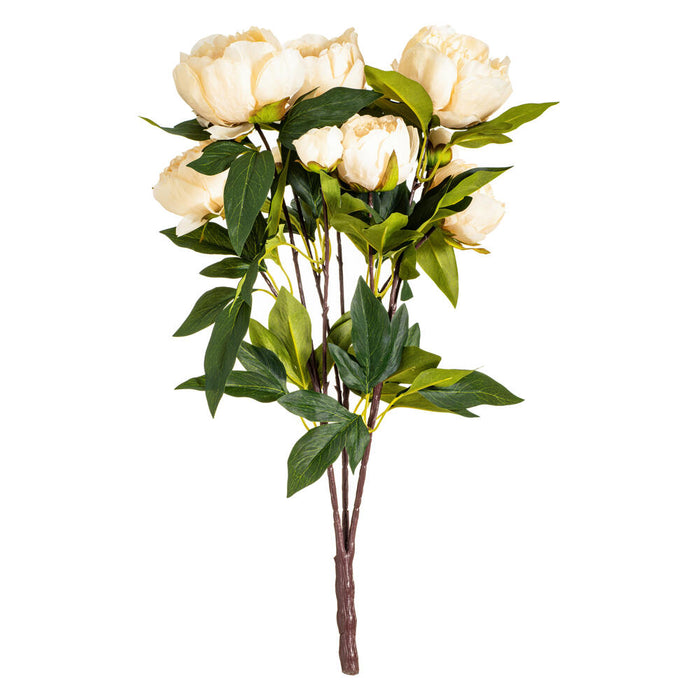 23" Peony Silk Flower Bush -Beige (Pack of 4) - FD182380