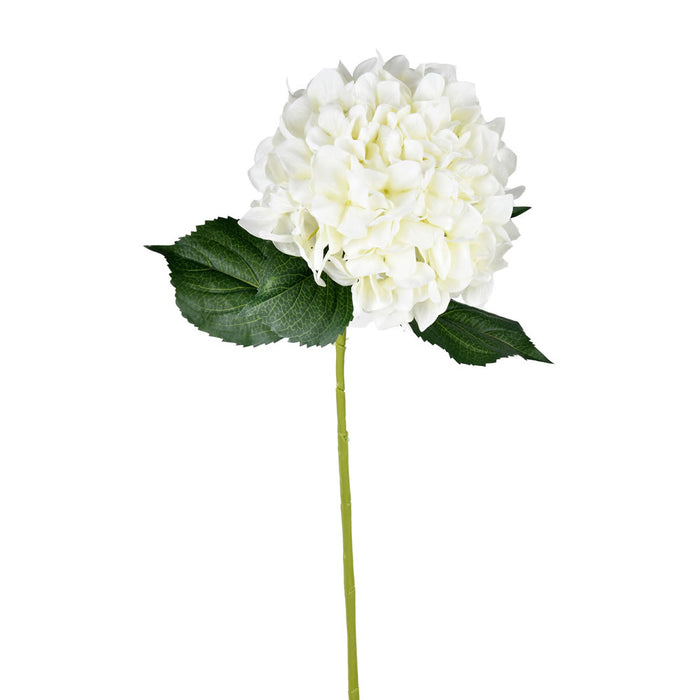 33" Hydrangea Silk Flower Stem -White (Pack of 6) - FD190411