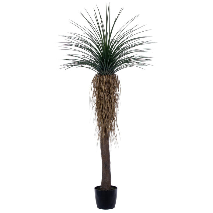 7'2" Outdoor UV-Resistant Artificial Nolina Ponytail Palm Plant w/Planter -Green - FE250386UV