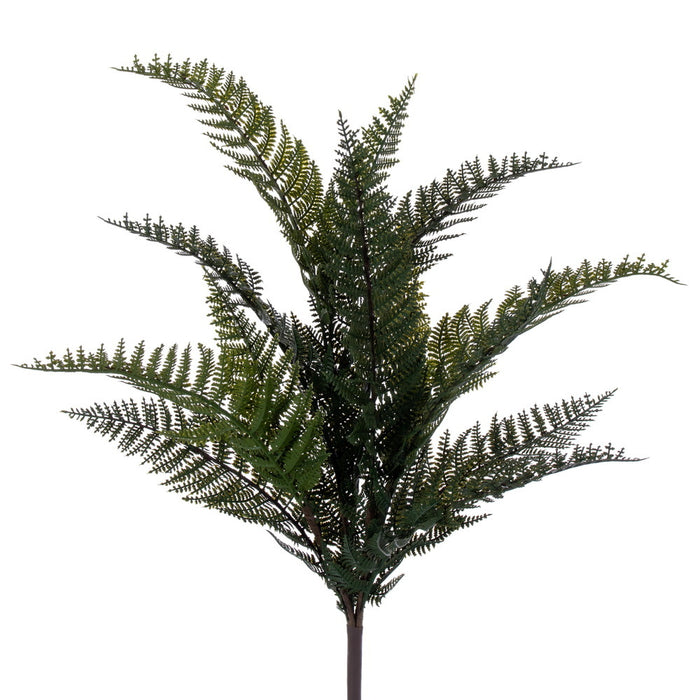 24" Outdoor UV-Resistant Artificial Fern Plant -Green (Pack of 6) - FE251124UV