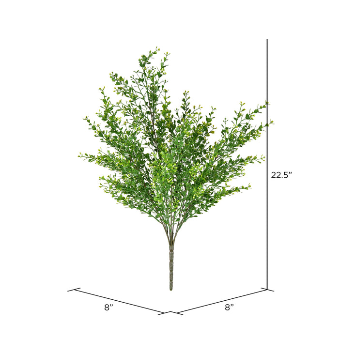 22.5" Outdoor UV-Resistant Artificial Boxwood Plant -Green (Pack of 6) - FF190122