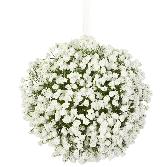 6 Artificial Baby's Breath Kissing Flower Ball -White — Silks Are Forever