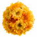 7" Silk Gerbera Daisy Kissing Flower Ball -2 Tone Yellow (Pack of 12) - FFD024-YE/TT