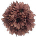 4.5" Silk Mum Kissing Flower Ball -Brown (pack of 12) - FFM040-BR