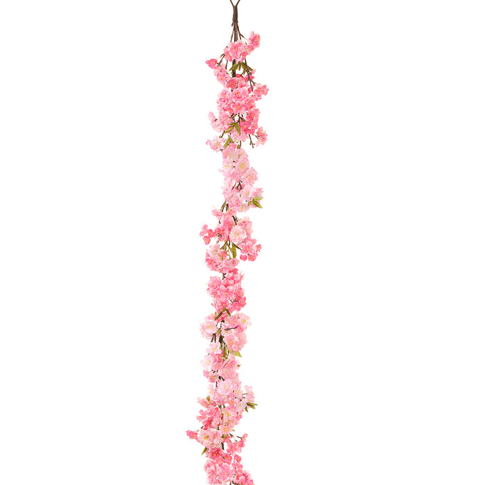 6' Cherry Blossom Silk Flower Garland -Pink (pack of 2) - FGB231-PK