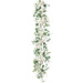 5' Hydrangea & Blossom Silk Flower Garland -White/Green (pack of 2) - FGH250-WH/GR