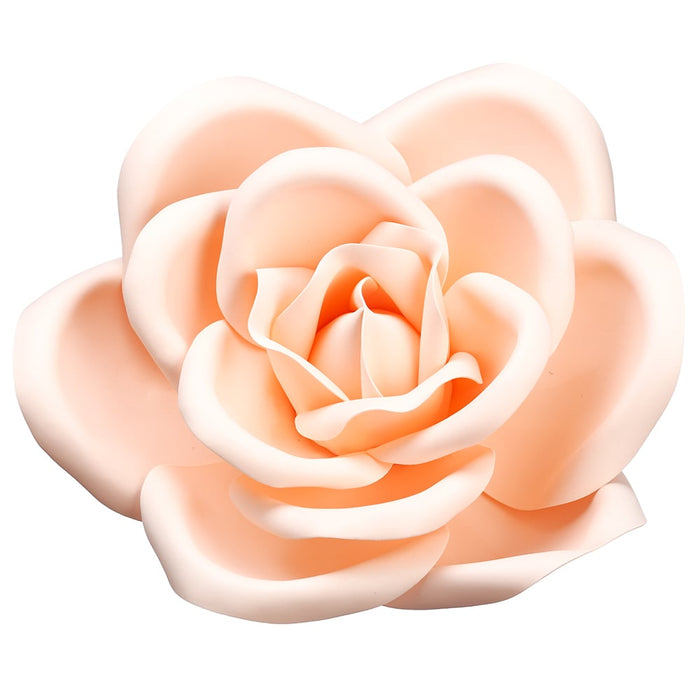 13" Silk Hanging Rose Flower Head -Blush (pack of 6) - FHR515-BS