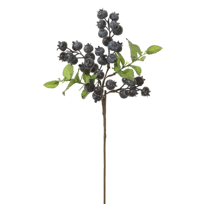 14" Artificial Berry Stem Pick -Blue (Pack of 12) - FKB052-BL