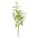 18" Silk Dogwood Blossom Flower Stem Pick -White/Green (pack of 12) - FKD370-WH/GR