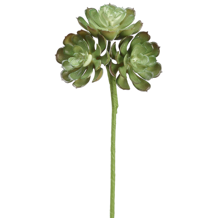 9" Mini Hen And Chick Artificial Bouquet Stem Pick -2 Tone Green (pack of 24) - FKH075-GR/TT