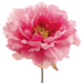 9" Peony Silk Flower Corsage Stem Pick -Pink (pack of 24) - FKP162-PK