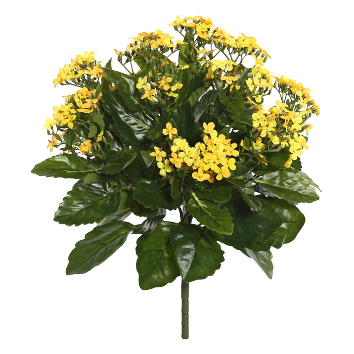 15" Silk Kalanchoe Flower Bush -Yellow (Pack of 4) - FL170203