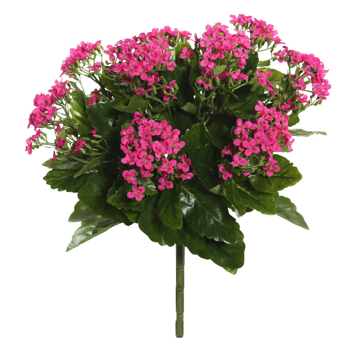 15" Silk Kalanchoe Flower Bush -Hot Pink (Pack of 4) - FL170204