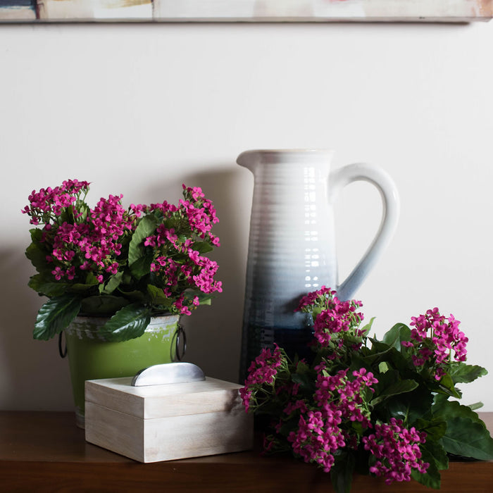 15" Silk Kalanchoe Flower Bush -Hot Pink (Pack of 4) - FL170204