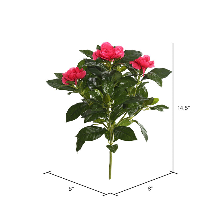 14.5" Silk Gardenia Flower Bush -Beauty (Pack of 6) - FL170301