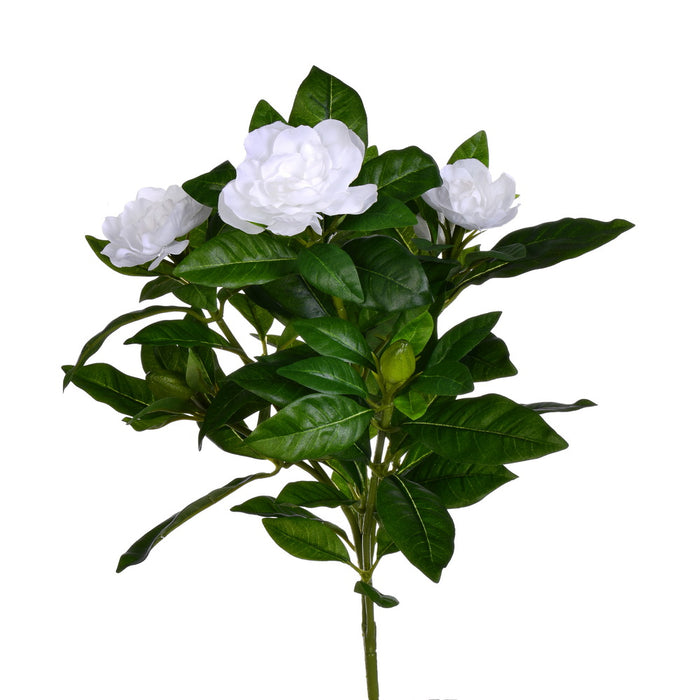 14.5" Silk Gardenia Flower Bush -White (Pack of 6) - FL170311