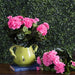 17.5" Silk Geranium Flower Bush -Pink (Pack of 4) - FL170403