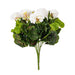 17.5" Silk Geranium Flower Bush -White (Pack of 4) - FL170404