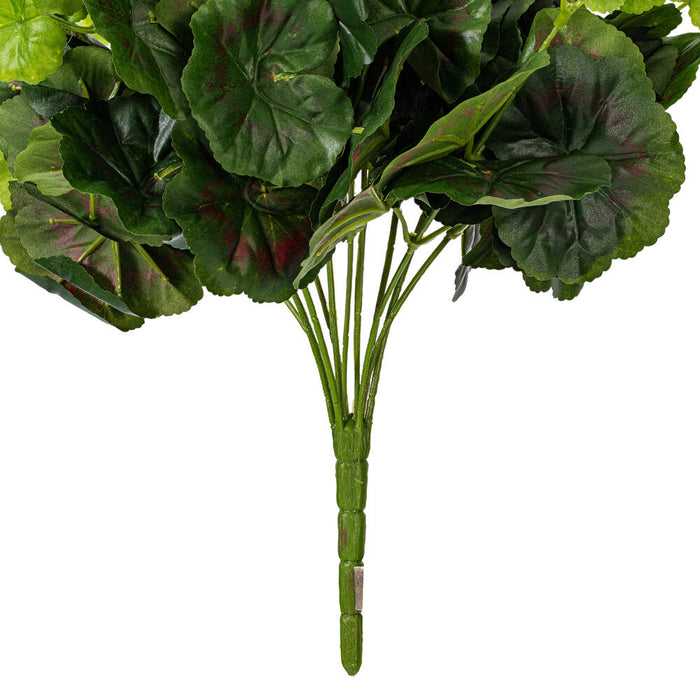 17.5" Silk Geranium Flower Bush -White (Pack of 4) - FL170404