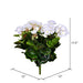 17.5" Silk Geranium Flower Bush -White (Pack of 4) - FL170404