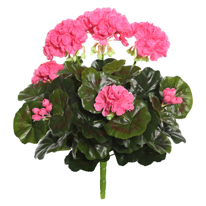 15.25" Silk Geranium Flower Bush -Beauty (Pack of 6) - FL170501