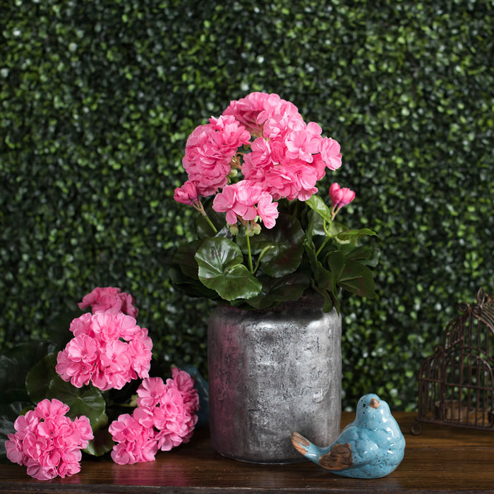 15.25" Silk Geranium Flower Bush -Beauty (Pack of 6) - FL170501