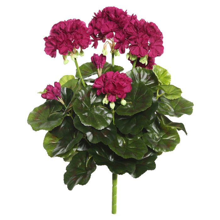 15.25" Silk Geranium Flower Bush -Light Pink (Pack of 6) - FL170503
