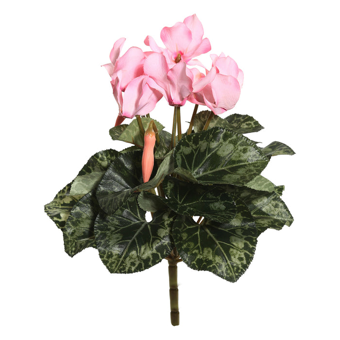 11" Silk Cyclamen Flower Bush -Light Pink (Pack of 6) - FL170703
