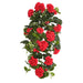 29" Hanging Silk Geranium Flower Bush -Red (Pack of 4) - FL170802