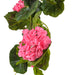 29" Hanging Silk Geranium Flower Bush -White (Pack of 4) - FL170803