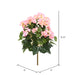 15.25" Silk Begonia Flower Bush -Light Pink (Pack of 4) - FL170904