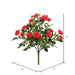 15" Silk Mini Diamond Rose Flower Bush -Red (Pack of 4) - FL171101