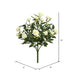 15" Silk Mini Diamond Rose Flower Bush -White (Pack of 4) - FL171102