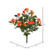 15" Silk Mini Diamond Rose Flower Bush -Orange (Pack of 4) - FL171106