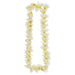 24" Silk Frangipani Plumeria Flower Lei Necklace -Cream/Yellow (Pack of 24) - FLP001-CR/YE