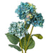 33" Silk Hydrangea Flower Stem -Aqua (Pack of 6) - FM228003