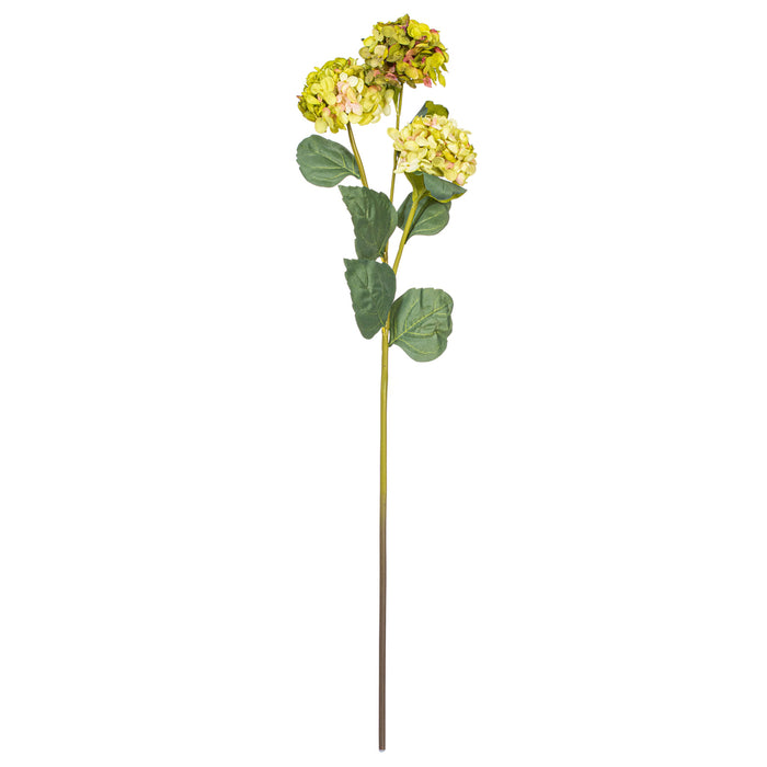 33" Silk Hydrangea Flower Stem -Light Green (Pack of 6) - FM228004