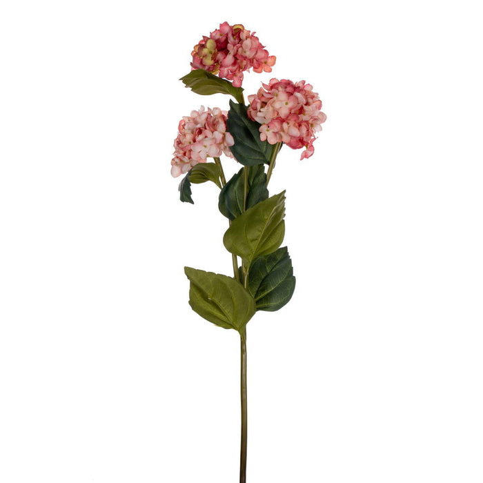 33" Silk Hydrangea Flower Stem -Salmon (Pack of 6) - FM228045