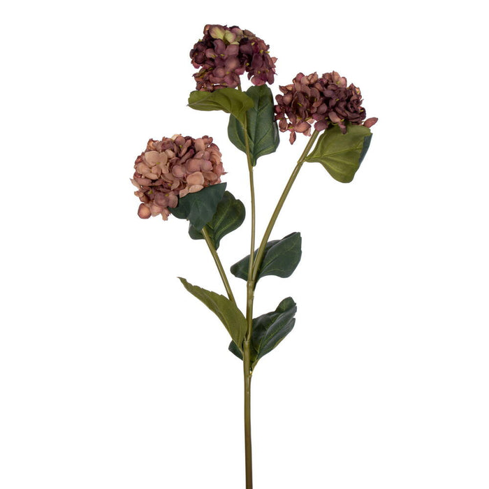 33" Silk Hydrangea Flower Stem -Coffee (Pack of 6) - FM228066