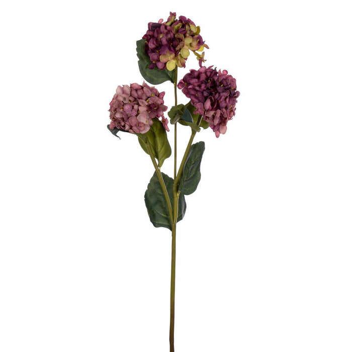 33" Silk Hydrangea Flower Stem -Mauve (Pack of 6) - FM228067