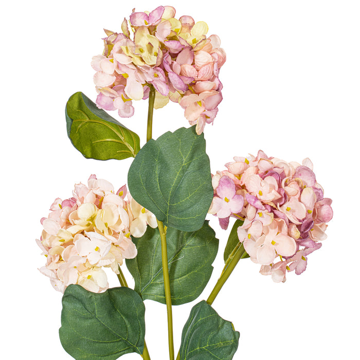 33" Silk Hydrangea Flower Stem -Lavender (Pack of 6) - FM228068
