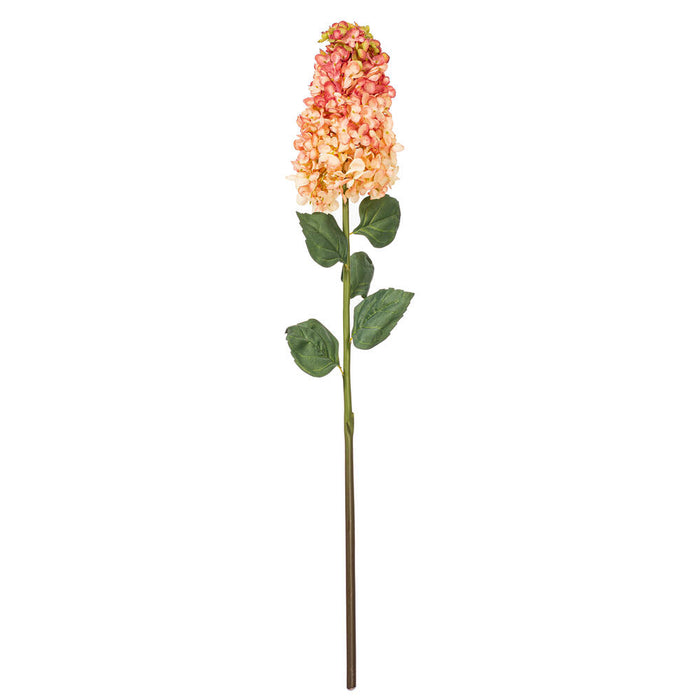 33" Silk Cone Hydrangea Flower Stem -Salmon (Pack of 6) - FM228145
