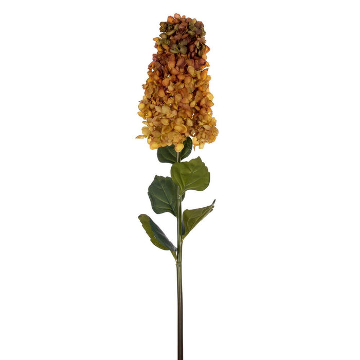 33" Silk Cone Hydrangea Flower Stem -Gold/Yellow (Pack of 6) - FM228178