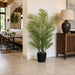 5' Areca Silk Palm Tree w/Plastic Pot -Green - FM238560