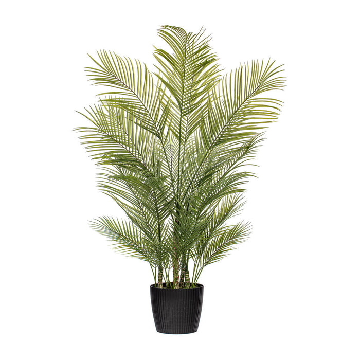 5' Areca Silk Palm Tree w/Plastic Pot -Green - FM238560