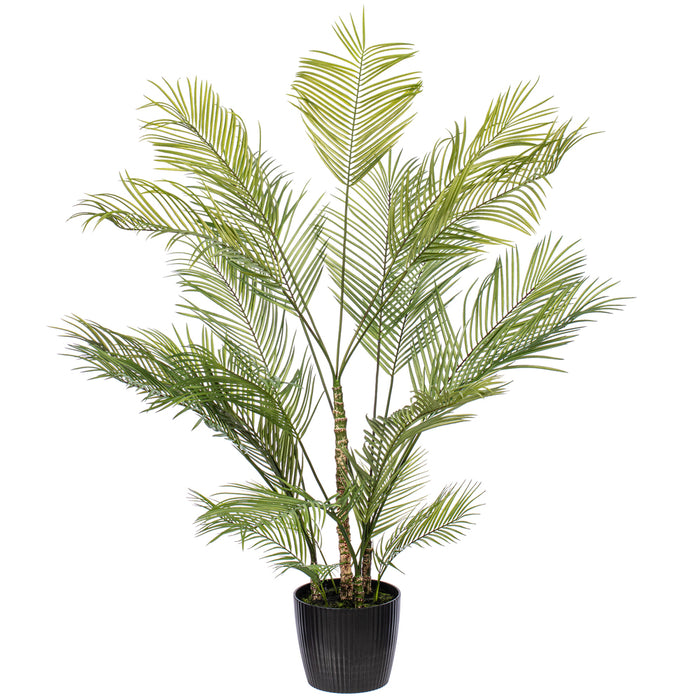 5'10" Areca Silk Palm Tree w/Plastic Pot -Green - FM238570