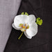 4" Phalaenopsis Orchid Silk Flower Corsage -White (pack of 4) - FOO306-WH